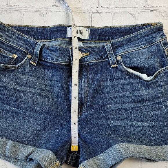 Paige woman’s Denim Jimmy Jimmy shorts blue size 27 - Picture 5 of 13